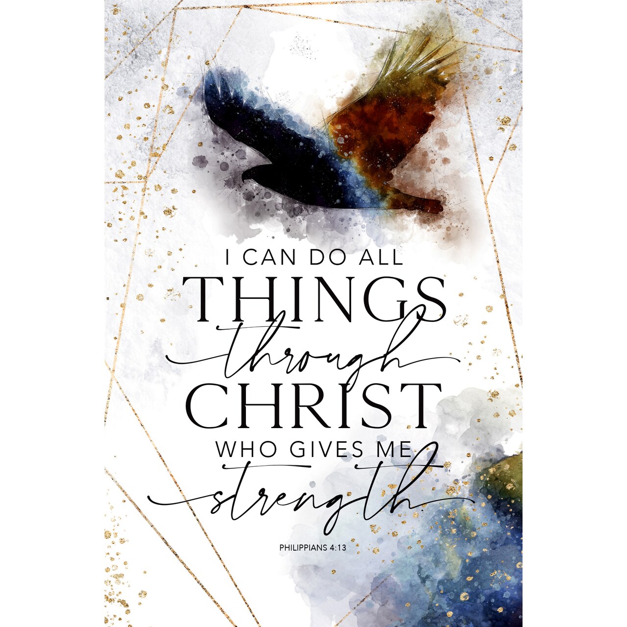 Dexsa I Can Do All Things Wood Plaque with Easel and Hanger 6 inches x 9 inches